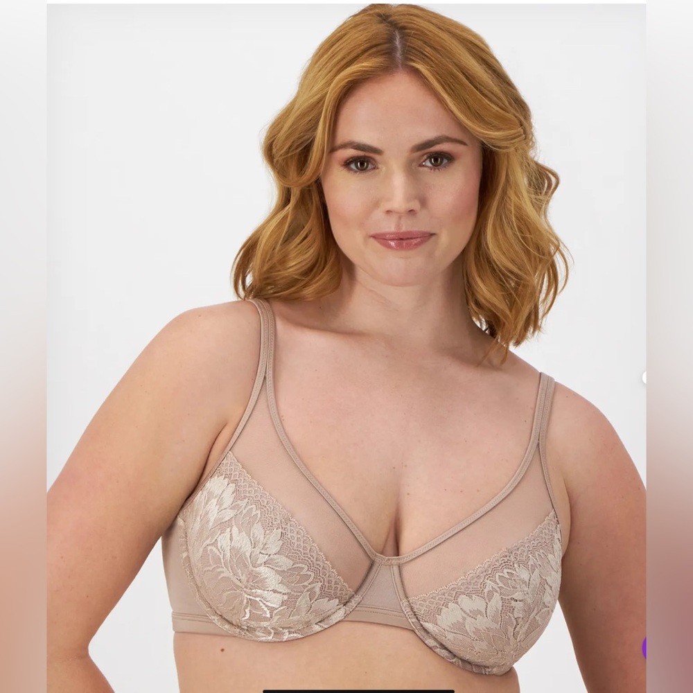 Bali One Smooth U® Lace Minimizer Bra 🌸 36DD | Evening Blush | Adj & Conv | NWT
